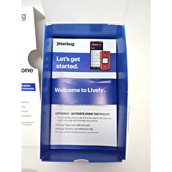 Jitterbug Flip2 Cell Phone for Seniors - Red never used fast shipping - Picture 2 of 6